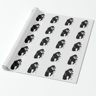 Cadeau Pop Art Gorilla Papier d'enveloppement de Noël