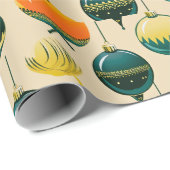 Cadeau Pop Art Noël Baubles Enveloppement Papier (Coin rond)