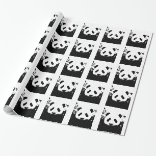 Cadeau Pop Art Panda Papier d'enveloppement de Noël