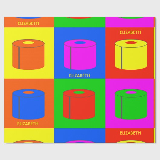 Cadeau Pop Art Retro Psychedelic Toilet Papier Vibrant (Plat)