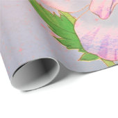 Cadeau POPIES ROUGES Papier d'enveloppement de COLLAGE JA (Coin rond)