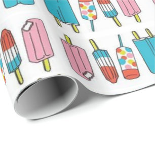 Cadeau Popsicles en papier d'emballage brillant
