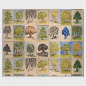 Cadeau Portraits d'arbres enveloppant du papier (Plat)