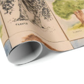 Cadeau Portraits d'arbres enveloppant du papier (Coin rond)