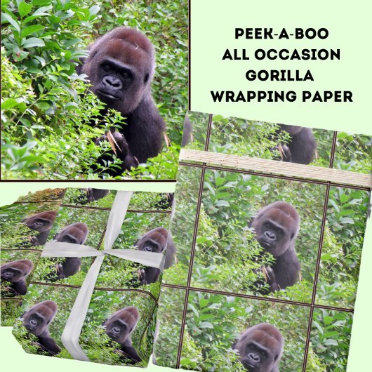 Cadeau Poupée de papier peek-A-Boo Gorilla