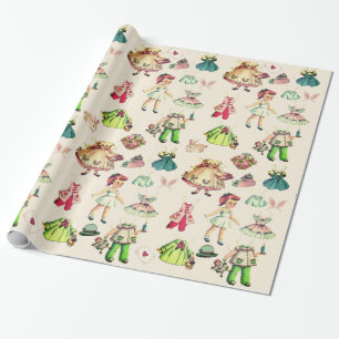Cadeau Poupées et tenues en papier de style vintage ador