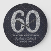 Cadeau pour 60 ans de mariage - Horloge murale Dia (Recto)