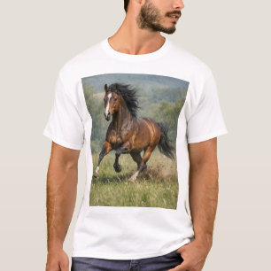Cadeau pour amateur de chevaux T-shirt homme à mot