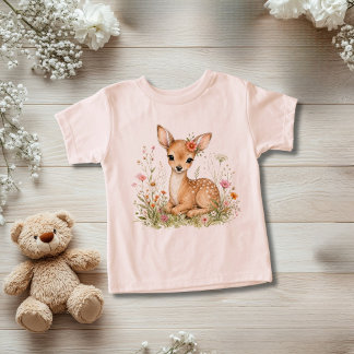 Cadeau pour bébé fille en bas âge avec cerf en aqu
