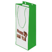 Cadeau Pour Bouteille Joyeux feu d'artifice VERT Vin Sac (Dos Angle)