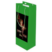 Cadeau Pour Bouteille Joyeux feu d'artifice VERT Vin Sac (Devant Angle)