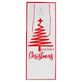 Cadeau Pour Bouteille Logo Joyeux sac à vin de Noël (Devant)