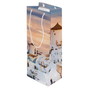 Cadeau Pour Bouteille Merci sac en papier Oia Santorini