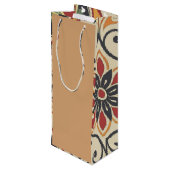 Cadeau Pour Bouteille Sable Chaud & Boho Sac à vin Floral (Dos Angle)