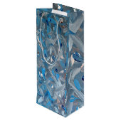 Cadeau Pour Bouteille Sac à vin bleu poussière (Dos Angle)