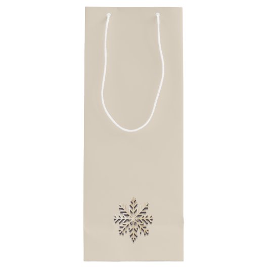 Cadeau Pour Bouteille Sac à vin Champagne Snowflake (Dos)