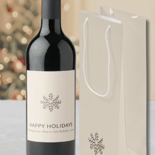 Cadeau Pour Bouteille Sac à vin Champagne Snowflake