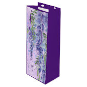 Cadeau Pour Bouteille Sac à vin d'aquarelle florale pourpre (Devant Angle)