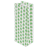 Cadeau Pour Bouteille Sac à vin d'arbre de Noël (Dos Angle)