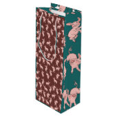 Cadeau Pour Bouteille Sac à vin de porc appétissant (Devant Angle)