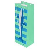 Cadeau Pour Bouteille Sac à vin de requin Mako rayé (Dos Angle)