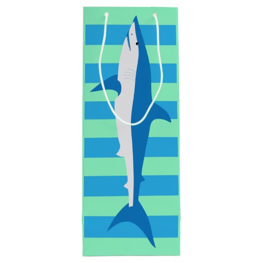 Cadeau Pour Bouteille Sac à vin de requin Mako rayé (Dos)