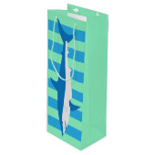 Cadeau Pour Bouteille Sac à vin de requin Mako rayé (Devant Angle)