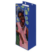 Cadeau Pour Bouteille Sac à vin de sable doux par KAB (Dos Angle)