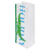 Cadeau Pour Bouteille Sac à vin de vacances Alligator (Dos Angle)