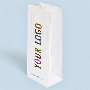 Cadeau Pour Bouteille Sac à vin en papier personnalisé avec logo d'entre