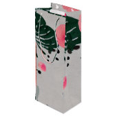 Cadeau Pour Bouteille Sac à vin Floral Design (Dos Angle)