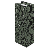 Cadeau Pour Bouteille Sac d'achat Apothécaire Vert et Gris (Dos Angle)