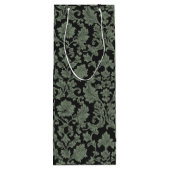 Cadeau Pour Bouteille Sac d'achat Apothécaire Vert et Gris (Dos)