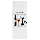 Cadeau Pour Bouteille Sac de vin avec l'énonciation drôle de chat et de (Dos)