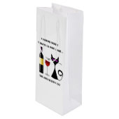 Cadeau Pour Bouteille Sac de vin avec l'énonciation drôle de chat et de (Devant Angle)