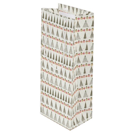 Cadeau Pour Bouteille Sac de vin de Noël (Devant Angle)