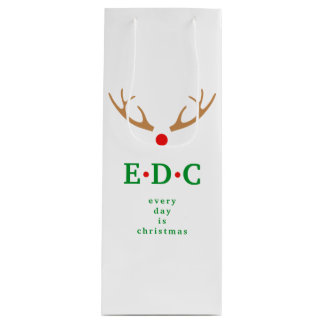 Cadeau Pour Bouteille Sac vin de Noël Chaque Jour est Noël