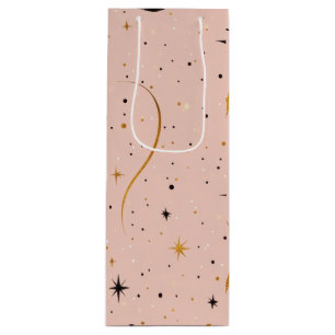 Cadeau Pour Bouteille Starry Sip - Sac à vin avec Motif étoilé