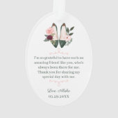 Cadeau pour Bridesmaid | Nom et message hauts talo (dos)