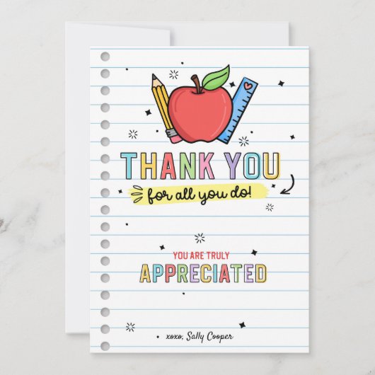 Cadeau pour enseignant café Modèle de carte cadeau (Devant)