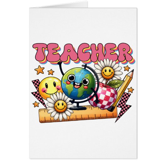 Cadeau pour Enseignant | Enseignant Floral (Devant)