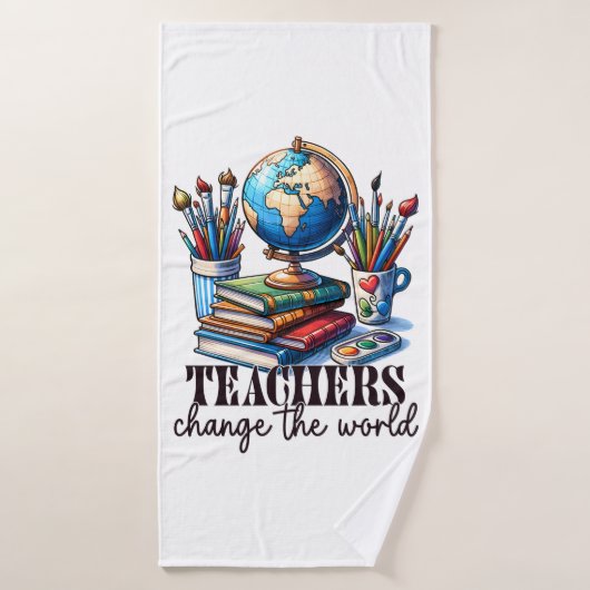 Cadeau pour Enseignant | Les Enseignants Changent (Serviette de bain)