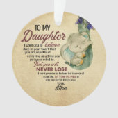 Cadeau pour fille - de maman (devant)