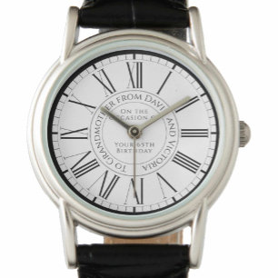 Cadeau pour grand-mère sur sa montre d'anniversair