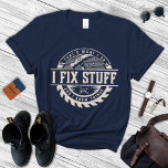 Cadeau Pour Hommes, Je Réparais Les Choses Et Conn<br><div class="desc">Homme amusant Je répare Stuff T-shirt cadeau pour papa mari grand-père mécanicien Garage Tee - shirt anniversaire cadeau pour les hommes</div>
