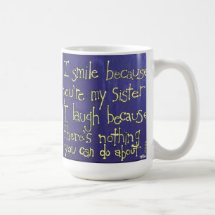 Cadeau pour la tasse de café de soeur avec la