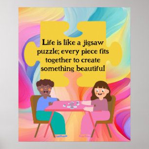 Cadeau pour les amateurs de puzzle poster la vie e