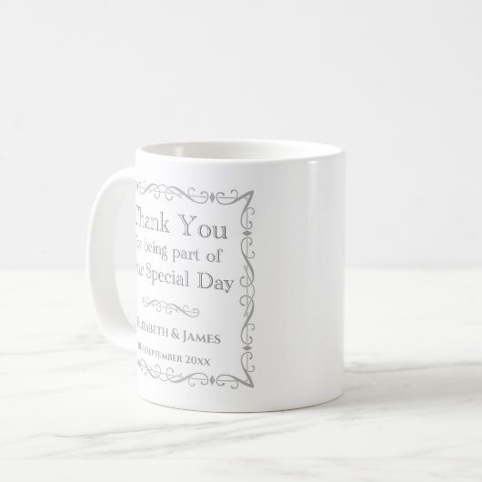 Cadeau pour les clients Mariages Café Mug (Devant gauche)