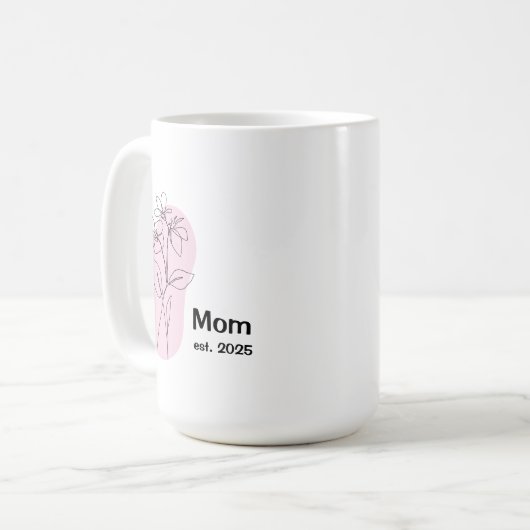 Cadeau pour maman - Mug Mug avec date établie (Devant gauche)