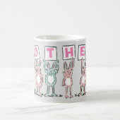 Cadeau pour mère avec lapins amusants Café Mug (Centre)
